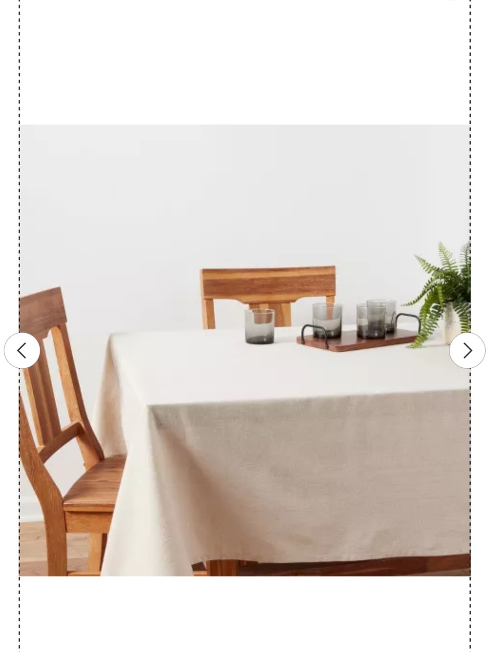 NEW Threshold Cotton-Linen Blend Cream Tablecloth - Picture 2 of 3